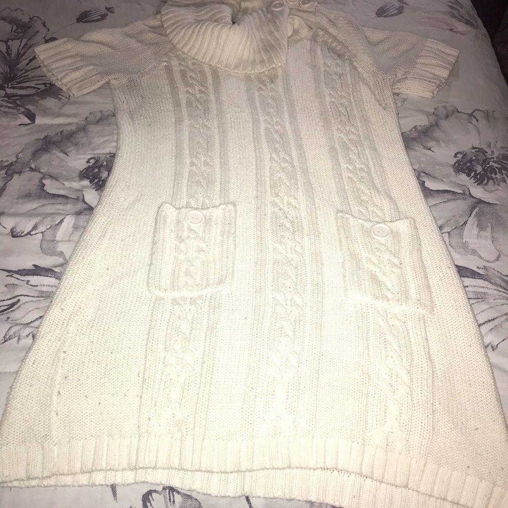 Off-white sweater dress